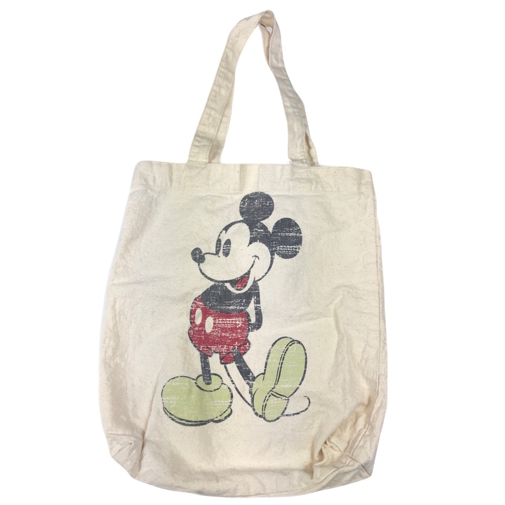 Mickey Mouse Disney Store canvas shopping tote bag